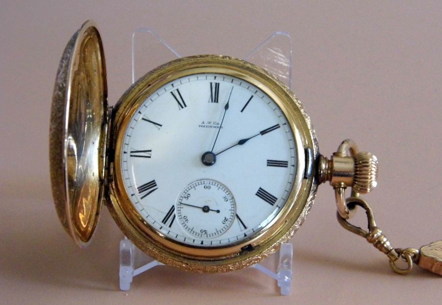 Vintage American Waltham Watch Co. Pocket Watch, Size 18s, 15 Jewels, Model 1883, Hunting Case, Circa 1899