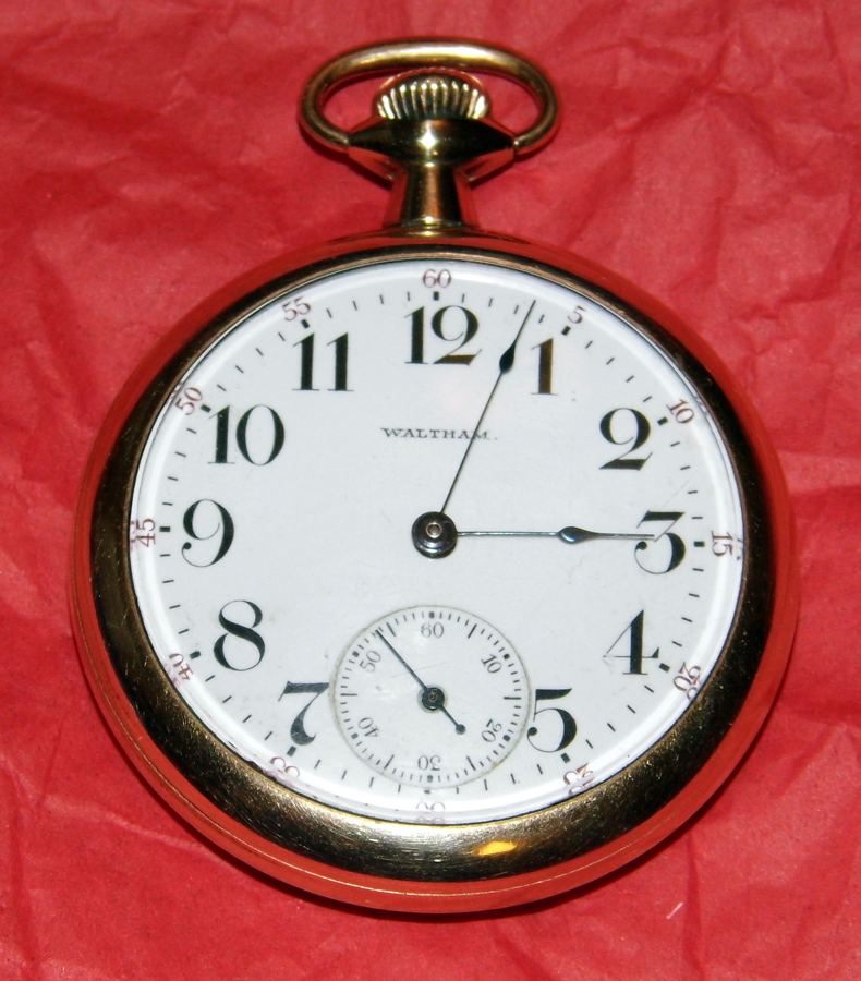 Vintage Waltham Goldtone Man's Pocket Watch