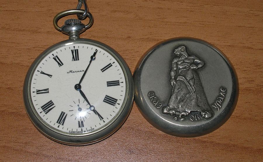 Soviet-made pocket watch self-made