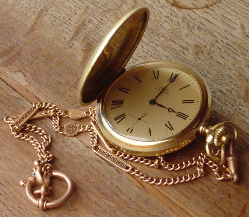 Pocket watch, savonette-type.